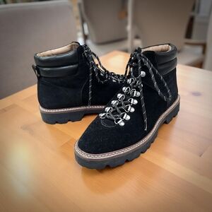 Madewell Black Lace-Up Ankle Boots